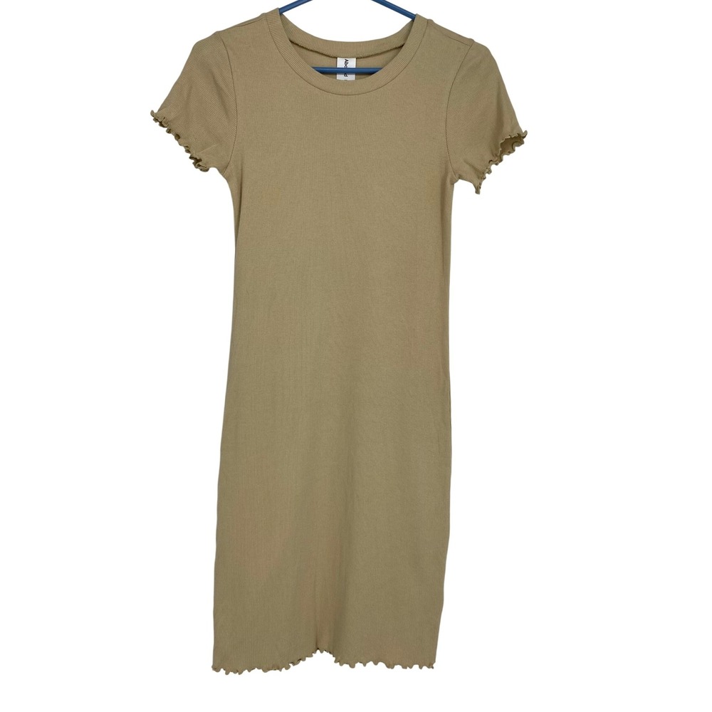 Abound XS Ribbed Knit T-Shirt Dress Short Sleeve Casual Comfy Womens